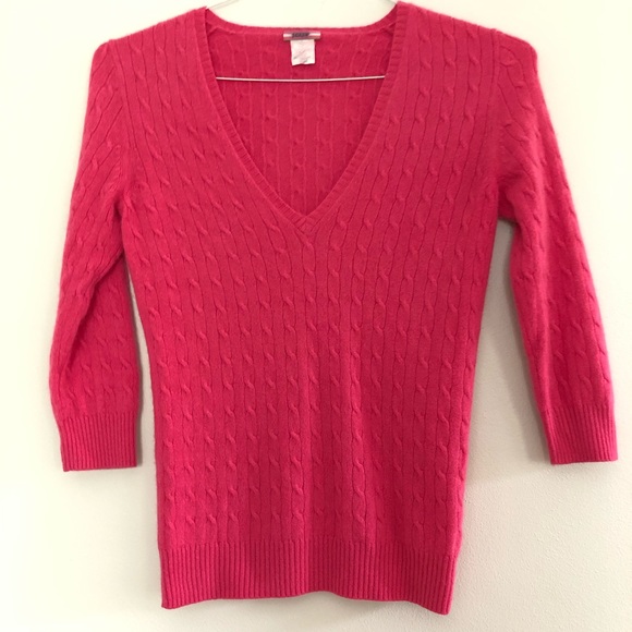 J Crew Pink 100% Cashmere Sweater women’s small - Picture 1 of 8